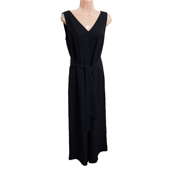 Everlane The Ultimate Crop Jumpsuit Women's Size 4 Black Wide Leg - Picture 3 of 14